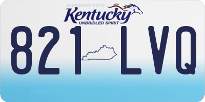 KY license plate 821LVQ