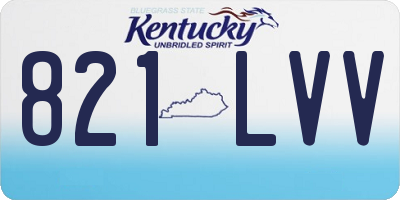 KY license plate 821LVV