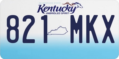 KY license plate 821MKX