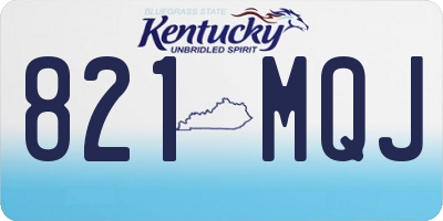 KY license plate 821MQJ