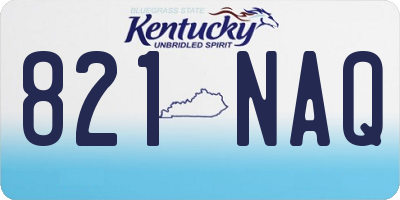 KY license plate 821NAQ