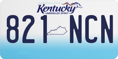KY license plate 821NCN