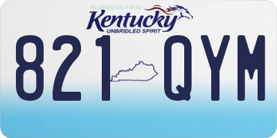 KY license plate 821QYM