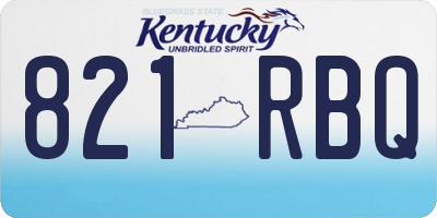 KY license plate 821RBQ