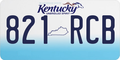KY license plate 821RCB