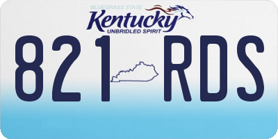 KY license plate 821RDS