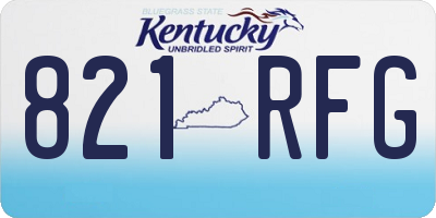KY license plate 821RFG
