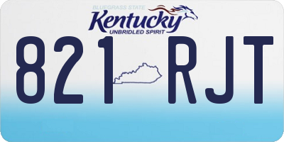 KY license plate 821RJT