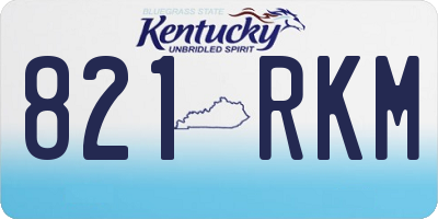 KY license plate 821RKM