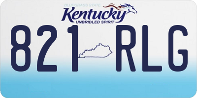 KY license plate 821RLG