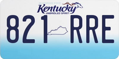 KY license plate 821RRE