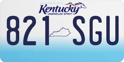 KY license plate 821SGU
