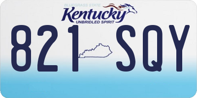 KY license plate 821SQY