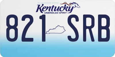 KY license plate 821SRB