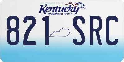 KY license plate 821SRC