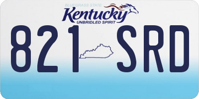 KY license plate 821SRD