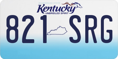 KY license plate 821SRG