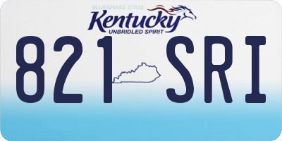 KY license plate 821SRI