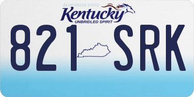 KY license plate 821SRK