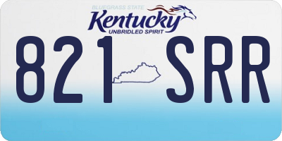 KY license plate 821SRR