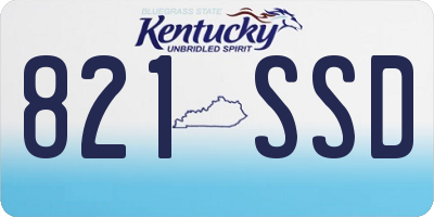 KY license plate 821SSD