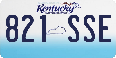 KY license plate 821SSE