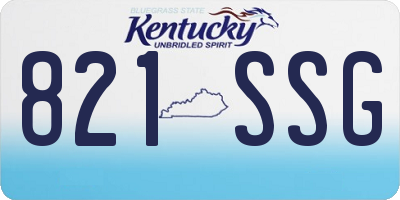 KY license plate 821SSG