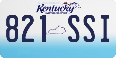 KY license plate 821SSI