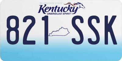 KY license plate 821SSK