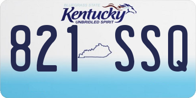 KY license plate 821SSQ