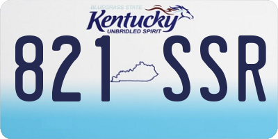 KY license plate 821SSR