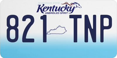 KY license plate 821TNP