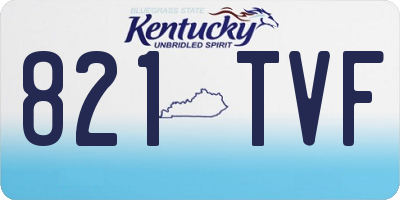 KY license plate 821TVF