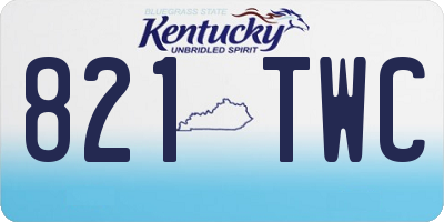 KY license plate 821TWC