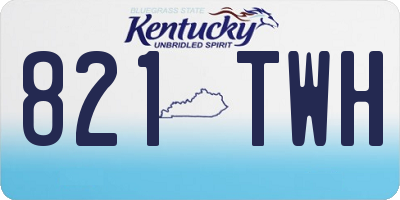 KY license plate 821TWH
