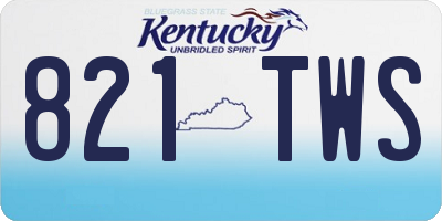 KY license plate 821TWS