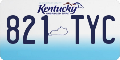 KY license plate 821TYC