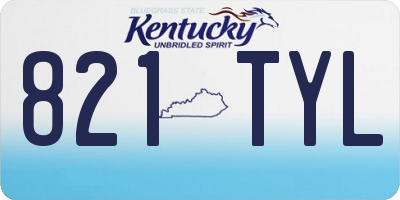 KY license plate 821TYL