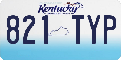 KY license plate 821TYP