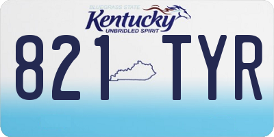 KY license plate 821TYR