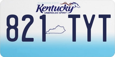 KY license plate 821TYT