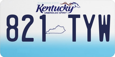 KY license plate 821TYW