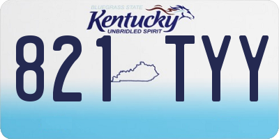 KY license plate 821TYY