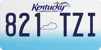 KY license plate 821TZI