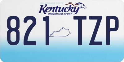 KY license plate 821TZP