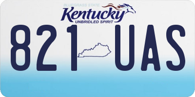 KY license plate 821UAS