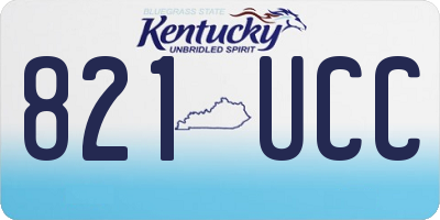 KY license plate 821UCC