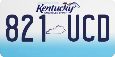 KY license plate 821UCD