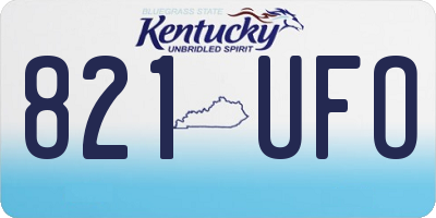 KY license plate 821UFO