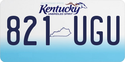 KY license plate 821UGU